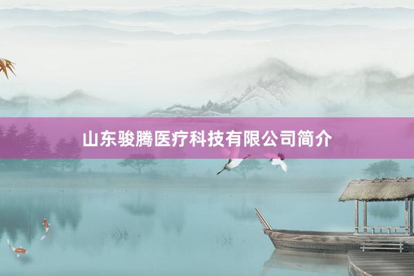 山东骏腾医疗科技有限公司简介