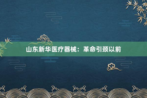 山东新华医疗器械：革命引颈以前